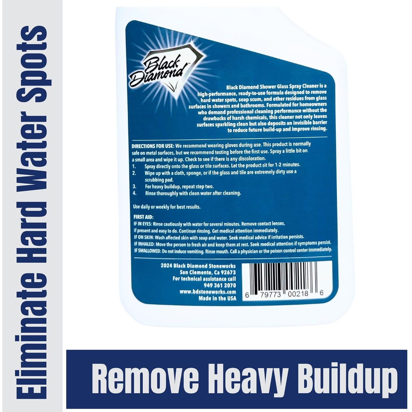 Black Diamond Stoneworks Shower Care Essentials –Natural Stone Shower Sealer, Glass Cleaner Spray & Soap Scum Remover – Professional Protection & Easy Cleaning for Bathrooms (3 Pack)