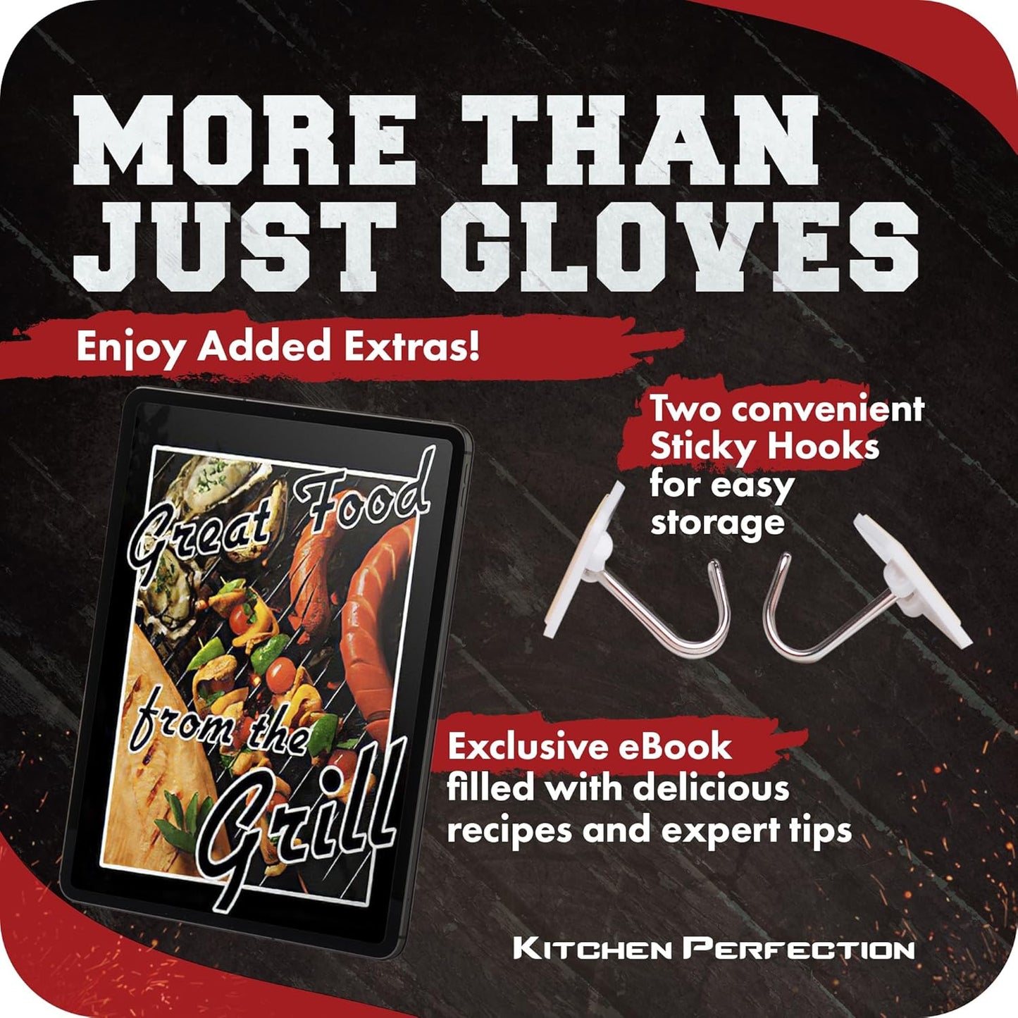 KITCHEN PERFECTION S Silicone Smoker Oven Gloves for Women -Extreme Heat Resistant BBQ Gloves -Handle Hot Food Right on Your Grill Fryer |Waterproof Oven Mitts Cooking Gloves |Superior Set+3 Bonuses