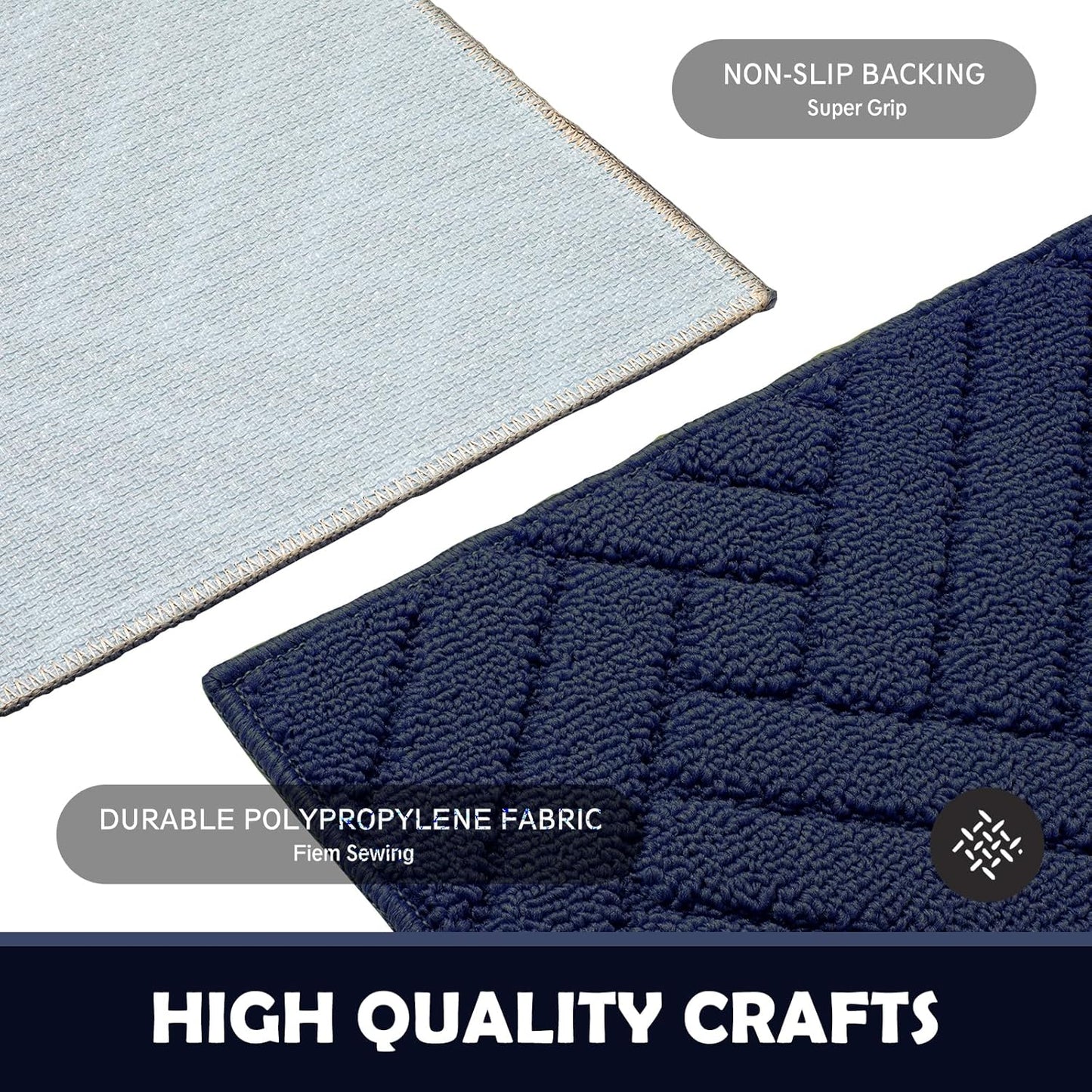 Door Mat Indoor Doormat, Entryway Rug Door Mats Non-Slip Rubber Backing, Low-Profile Entrance Rugs, Absorbent Resist Dirt Doormats Washable Floor Door mat,Blue 20"x31.5"