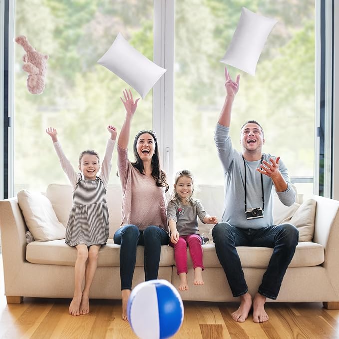 Utopia Bedding 12x20 Pillow Inserts, Set of 2, White – Indoor Decorative Throw Pillows for Bed, Sofa & Couch – Soft, Supportive & Fluffy Cushion Inserts