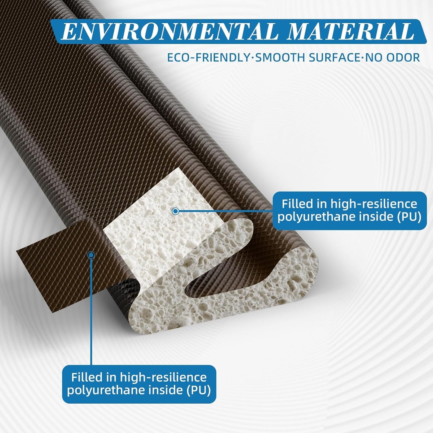 V-Shaped Weather Stripping Door Seal, 33FT Draft Stopper for Doors/Windows, Gaps, Dustproof, Soundproof & Thermal Insulating, Noise-Reducing, Light-Blocking Door Gap Filler