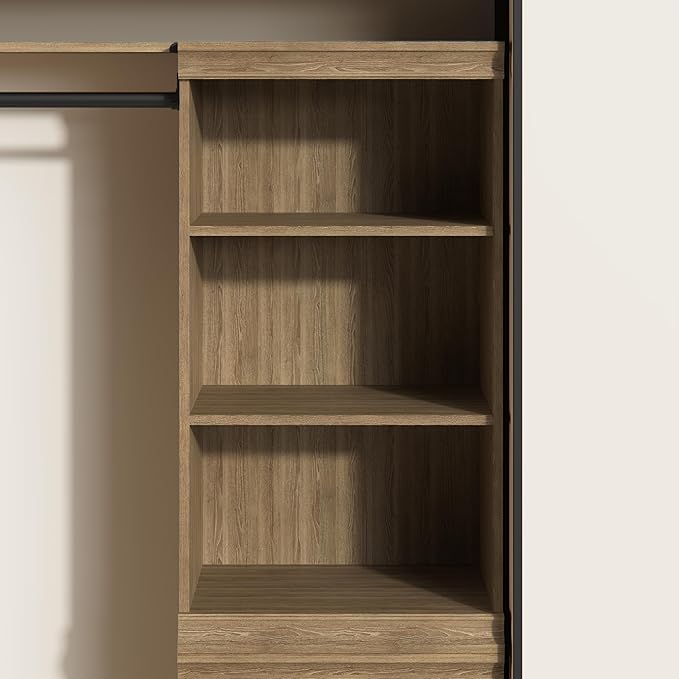 ClosetMaid Modular Storage Stackable 3-Shelf Unit, Sand