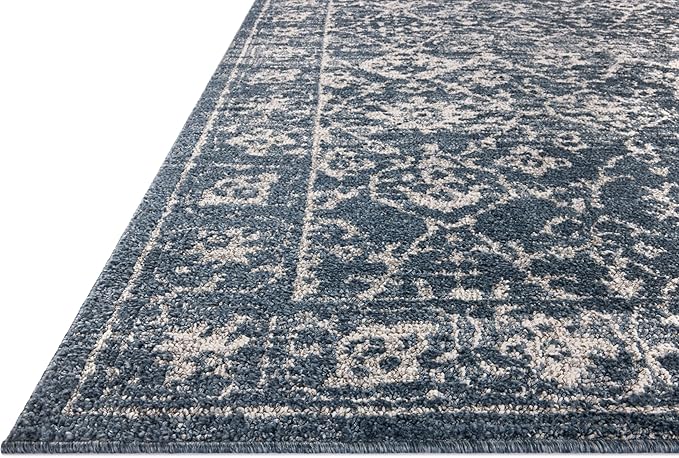 Loloi Magnolia Home by Joanna Gaines Gigi Collection GIG-02 Navy/Stone 5'-3" x 7'-6" Area Rug