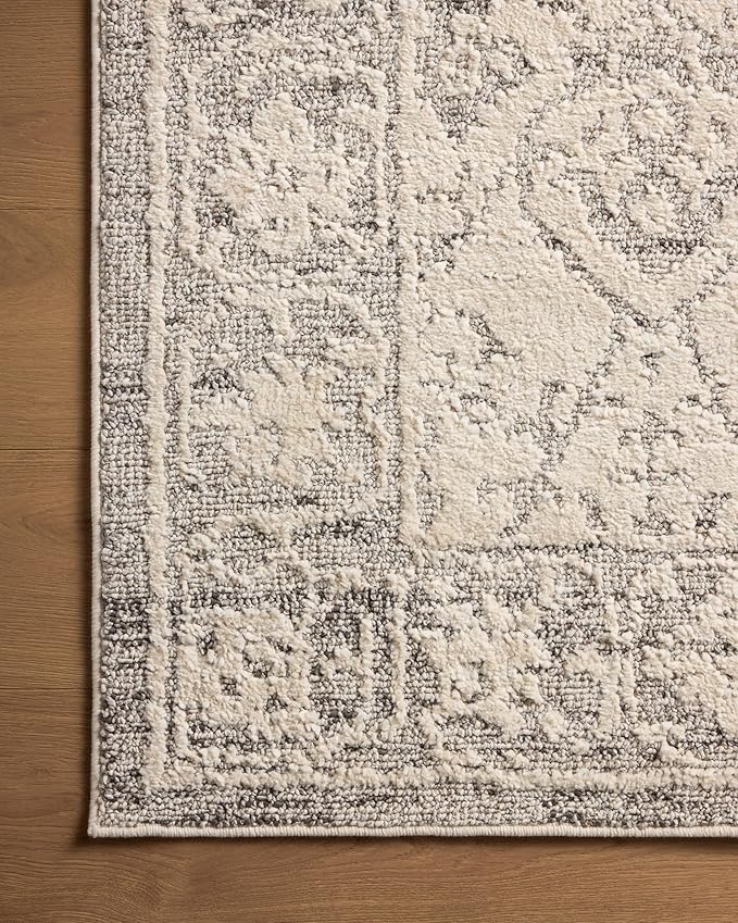Loloi Magnolia Home by Joanna Gaines Gigi Collection GIG-02 Ivory/Stone 2'-7" x 7'-6" Runner Rug