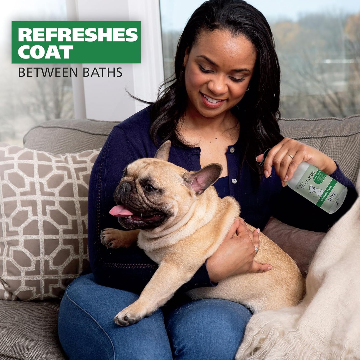 Wahl USA Scent Free Pet Odor Neutralizer Spray for Dog's Skin and Coat - Perfect for Between Baths – 8 oz – Model 820012