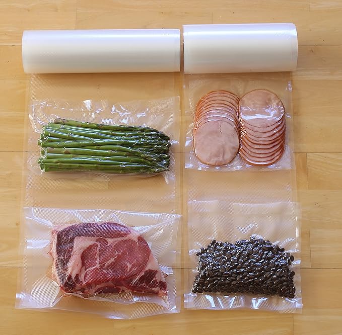Simple Houseware Vacuum Sealer Bags 11'' x 50' Sous Vide Roll, 2-Pack