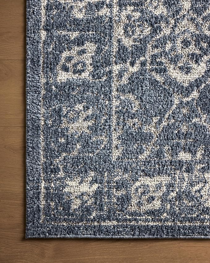 Loloi Magnolia Home by Joanna Gaines Gigi Collection GIG-02 Navy/Stone 5'-3" x 7'-6" Area Rug